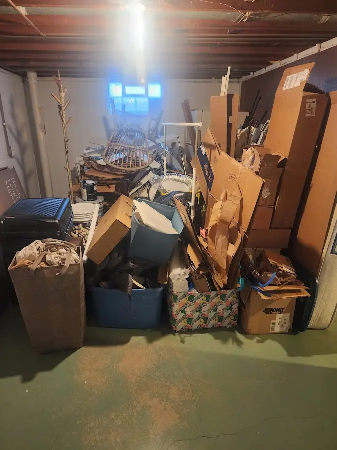 Roll-off dumpster container at job site for Roll Off Dumpster Rental in Middlebury